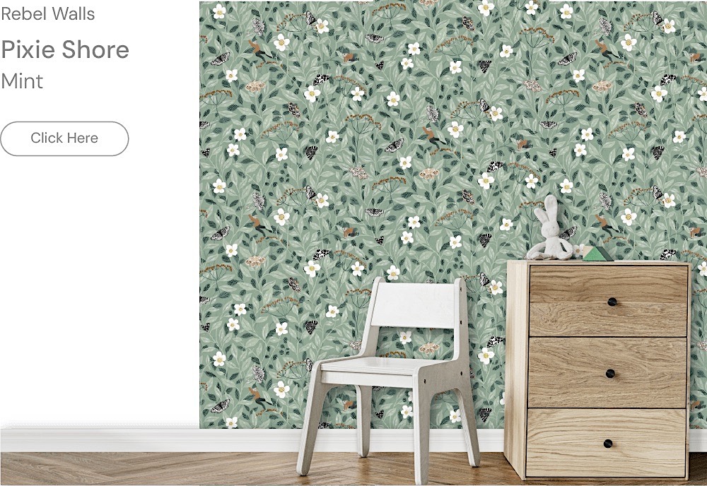 Green Floral  for Kids Room